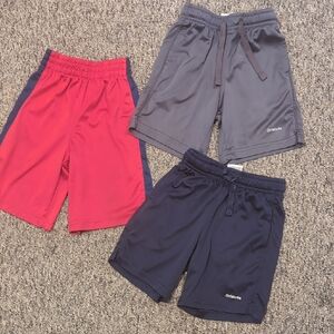 Athletic Works 3-Pack Active Shorts - Navy, Red, Gray